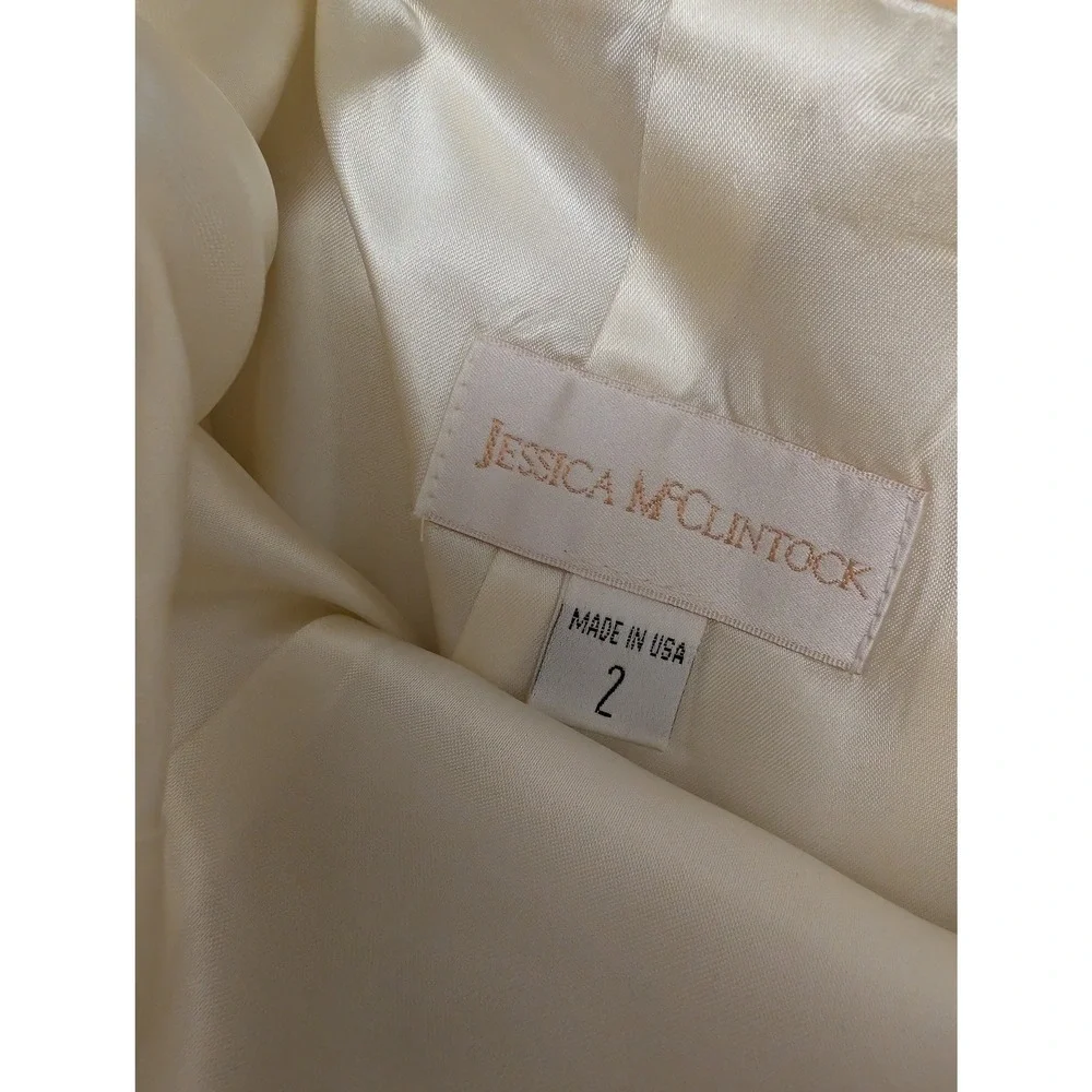 Jessica McClintock Vintage Gold Satin Maxi Skirt‎ Size 2 Formal Evening 90s Chic